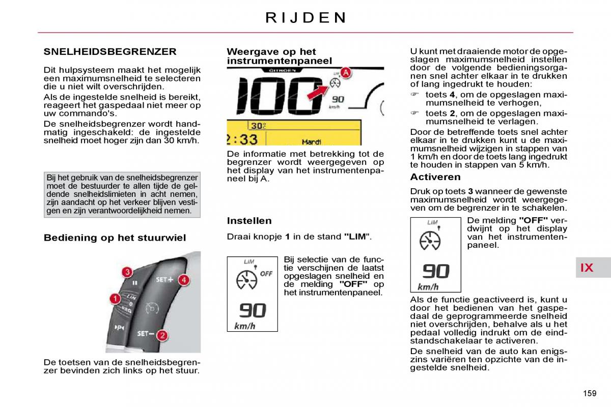 Citroen C4 Picasso I 1 owners manual handleiding / page 185