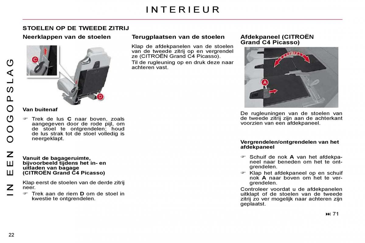 Citroen C4 Picasso I 1 owners manual handleiding / page 19