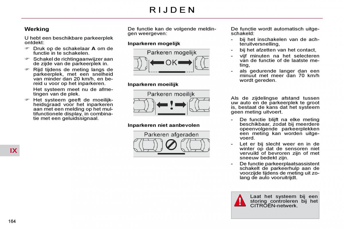 Citroen C4 Picasso I 1 owners manual handleiding / page 190