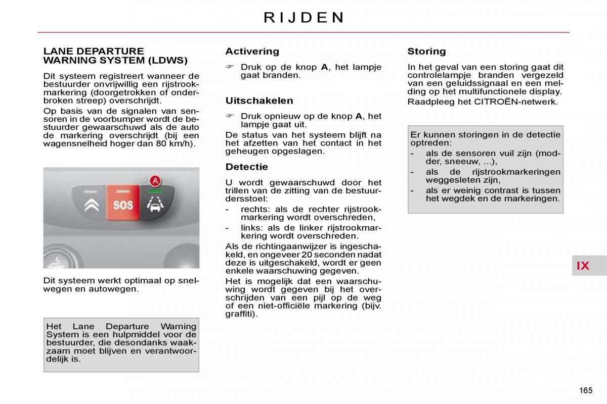 Citroen C4 Picasso I 1 owners manual handleiding / page 191