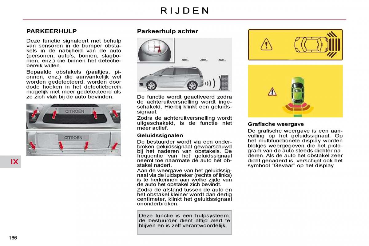 Citroen C4 Picasso I 1 owners manual handleiding / page 192