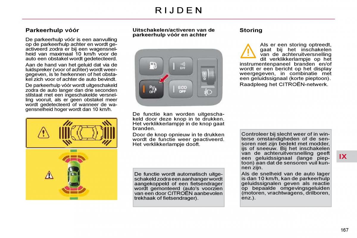 Citroen C4 Picasso I 1 owners manual handleiding / page 193