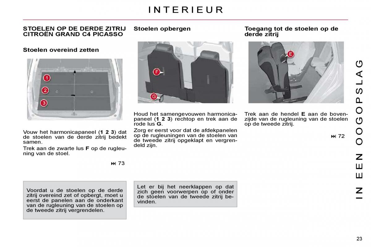 Citroen C4 Picasso I 1 owners manual handleiding / page 20