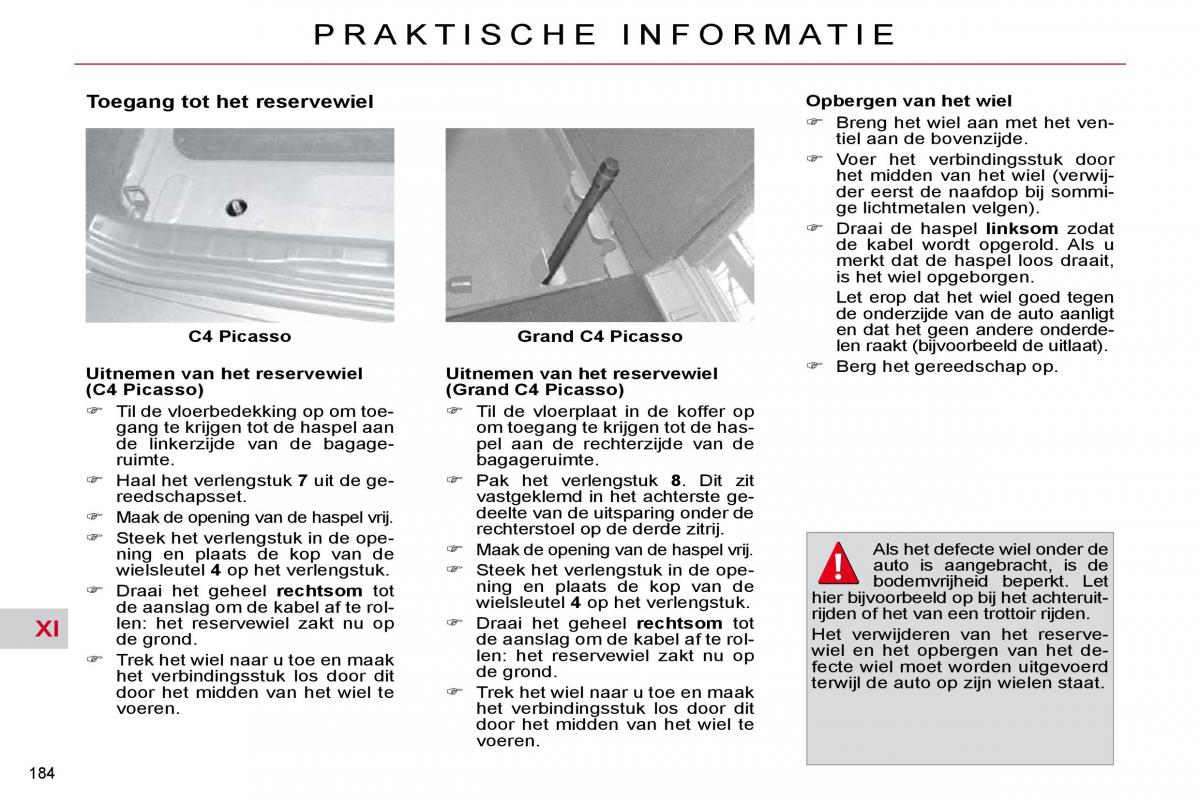 Citroen C4 Picasso I 1 owners manual handleiding / page 209