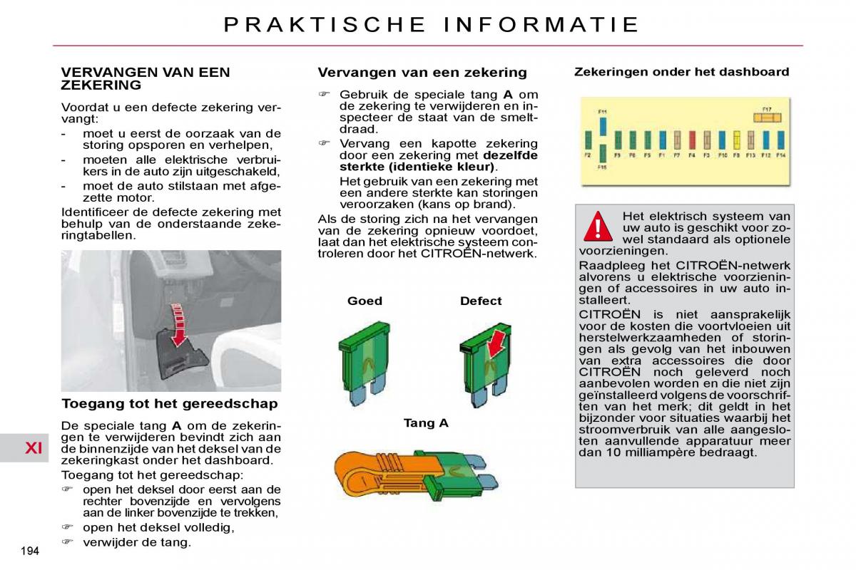 Citroen C4 Picasso I 1 owners manual handleiding / page 221