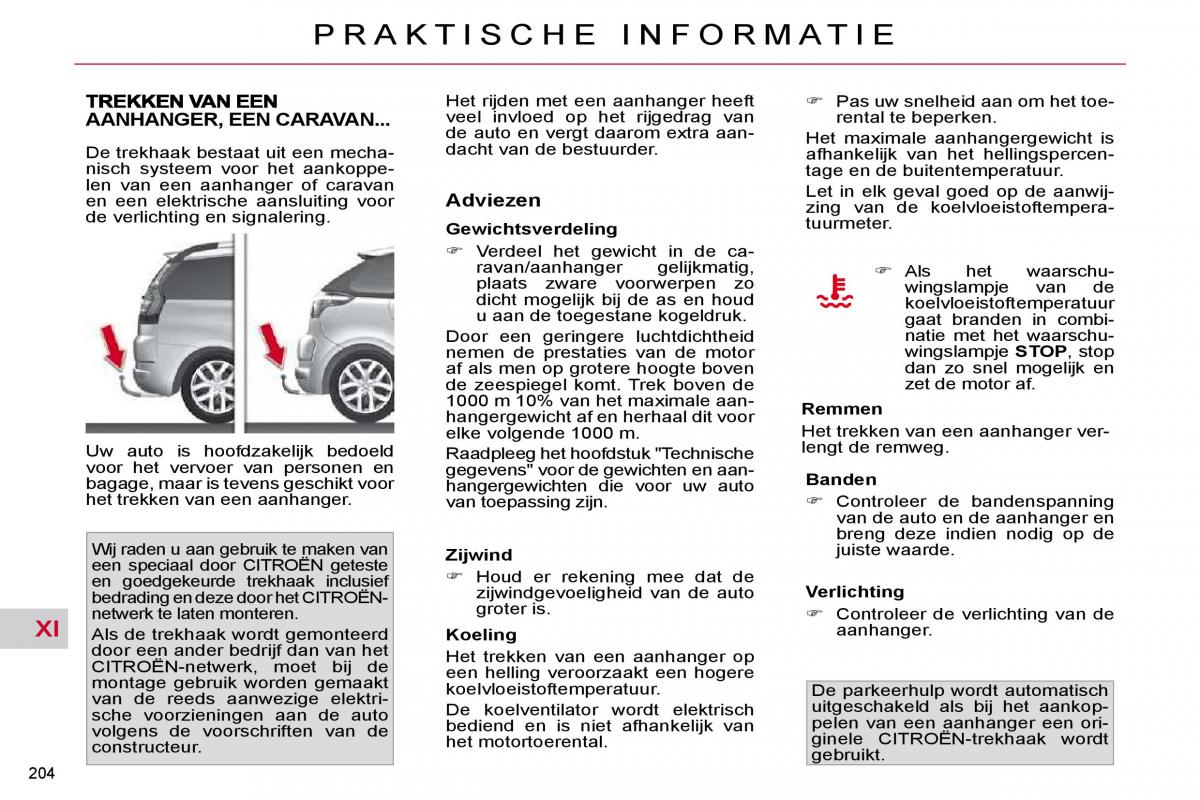 Citroen C4 Picasso I 1 owners manual handleiding / page 233