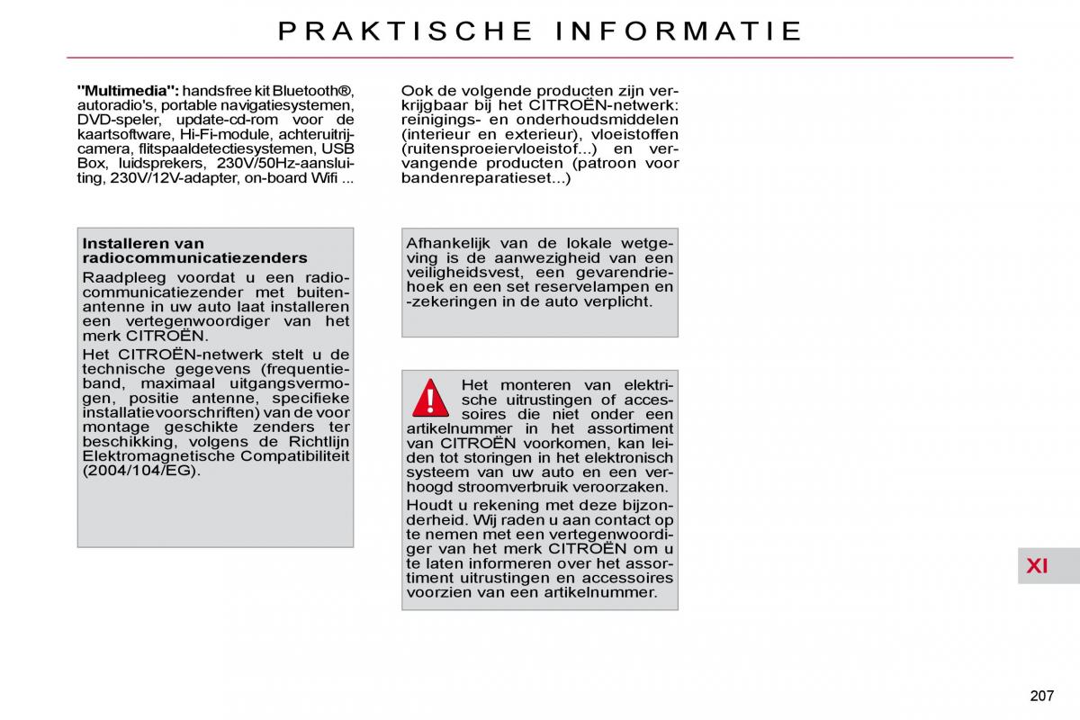 Citroen C4 Picasso I 1 owners manual handleiding / page 236