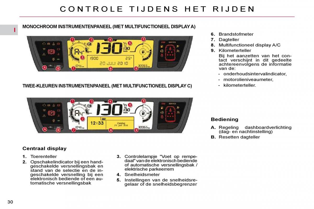 Citroen C4 Picasso I 1 owners manual handleiding / page 26