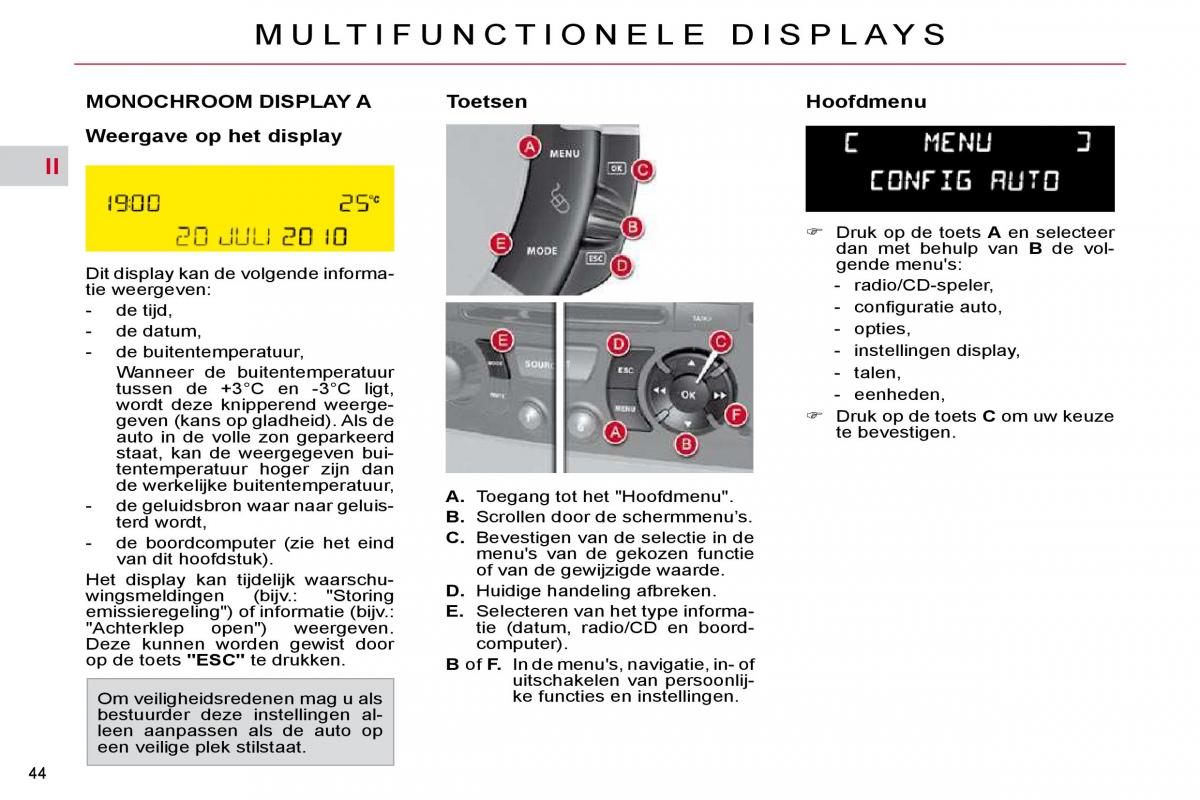 Citroen C4 Picasso I 1 owners manual handleiding / page 41