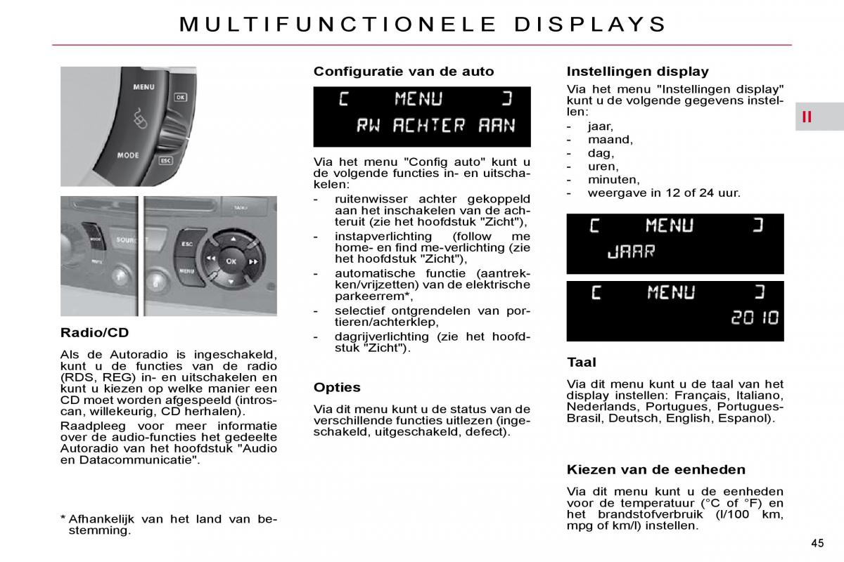 Citroen C4 Picasso I 1 owners manual handleiding / page 42