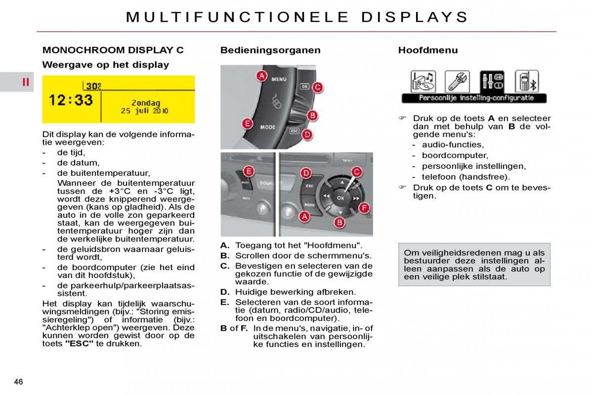 Citroen C4 Picasso I 1 owners manual handleiding / page 43