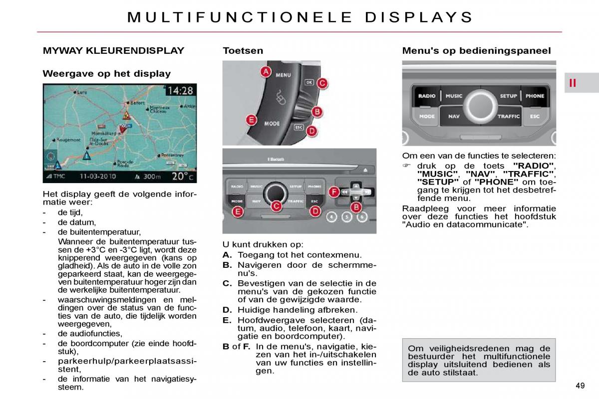 Citroen C4 Picasso I 1 owners manual handleiding / page 46