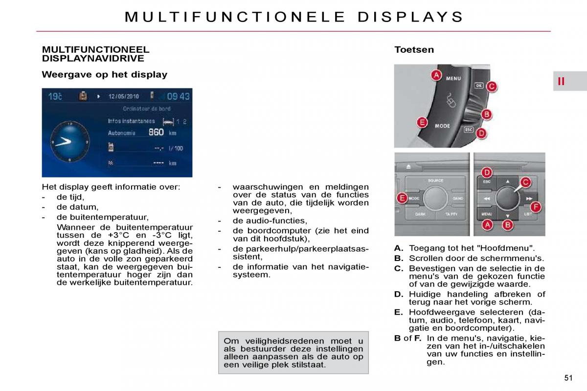 Citroen C4 Picasso I 1 owners manual handleiding / page 48