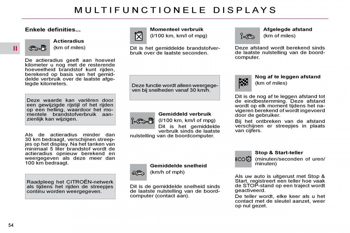 Citroen C4 Picasso I 1 owners manual handleiding / page 52