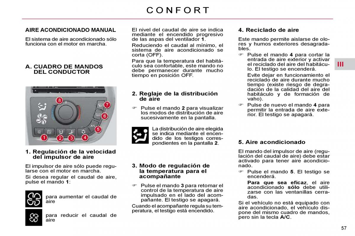 Citroen C4 Picasso I 1 owners manual manual del propietario / page 55