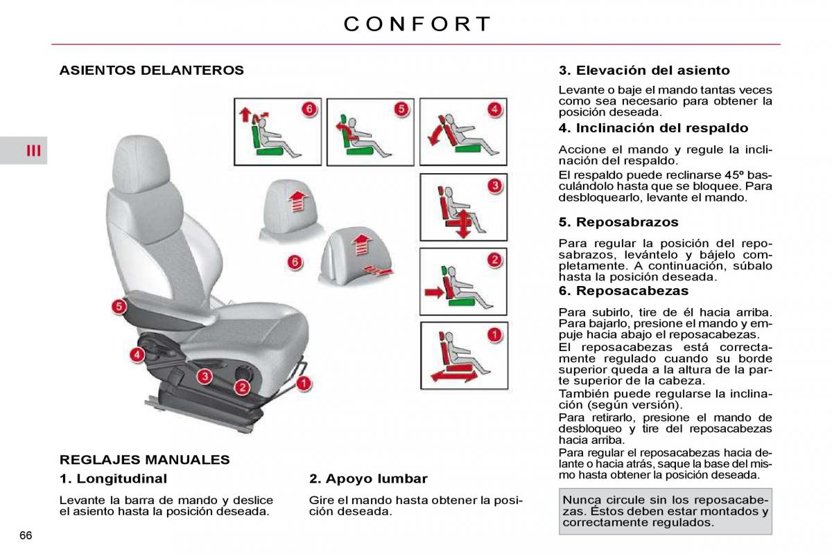 Citroen C4 Picasso I 1 owners manual manual del propietario / page 66