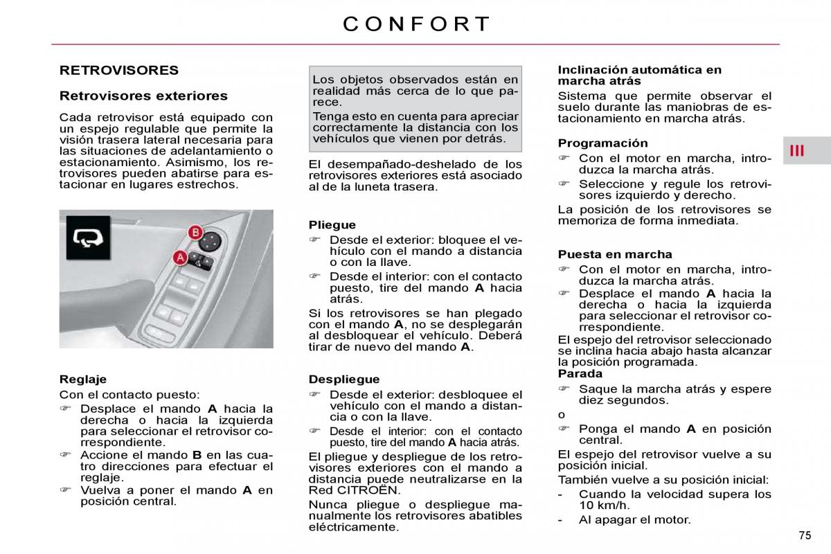 Citroen C4 Picasso I 1 owners manual manual del propietario / page 76