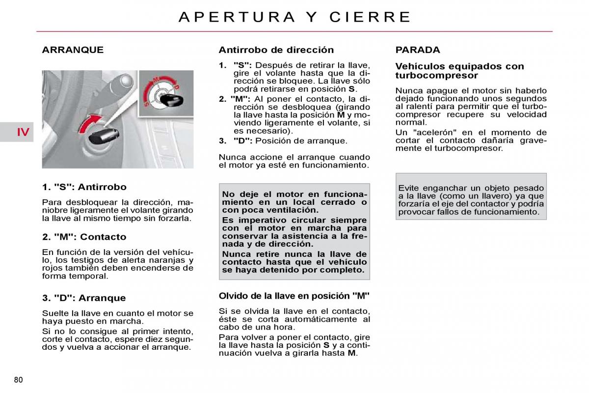 Citroen C4 Picasso I 1 owners manual manual del propietario / page 81