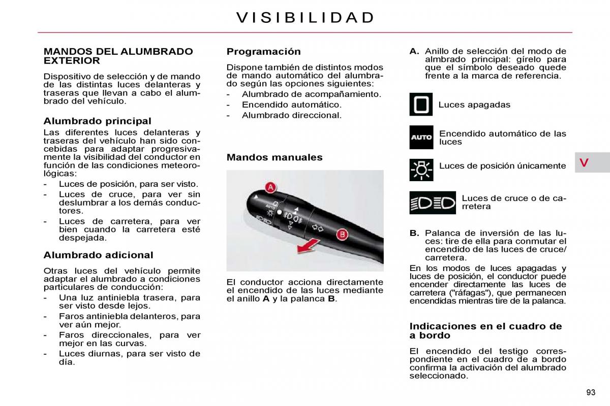 Citroen C4 Picasso I 1 owners manual manual del propietario / page 99