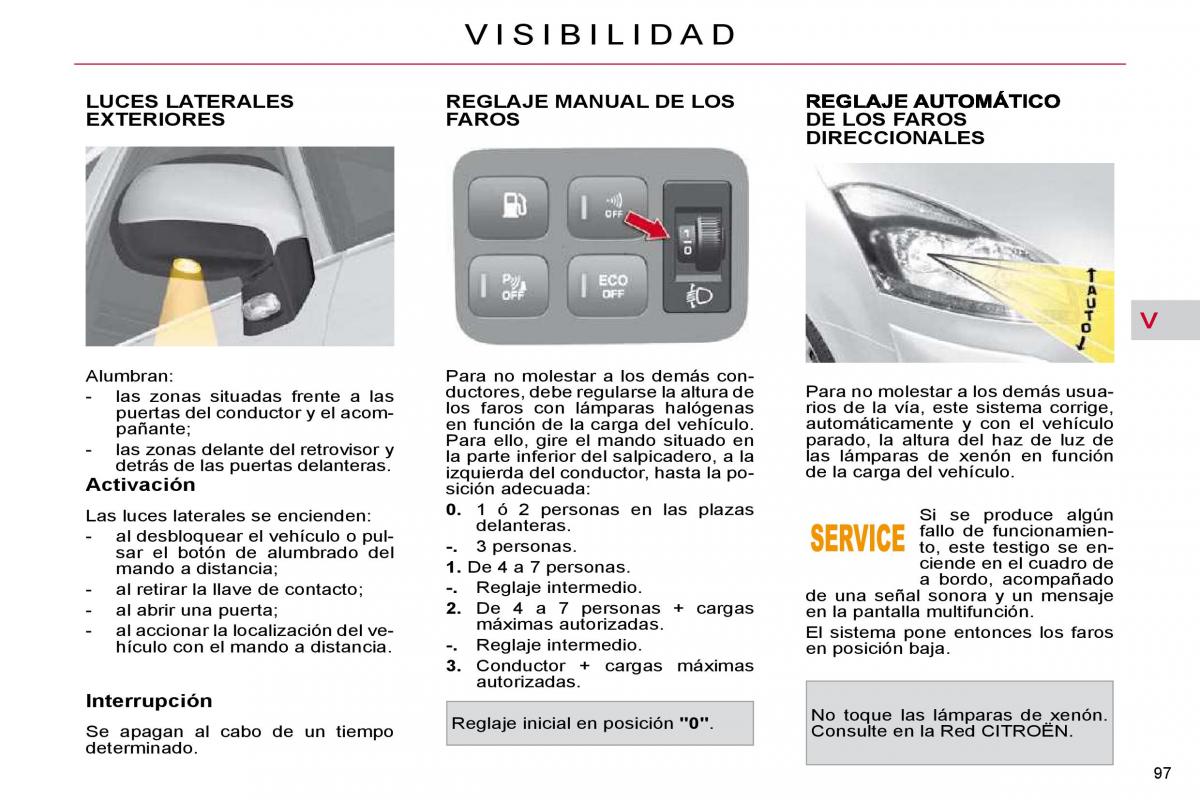 Citroen C4 Picasso I 1 owners manual manual del propietario / page 103