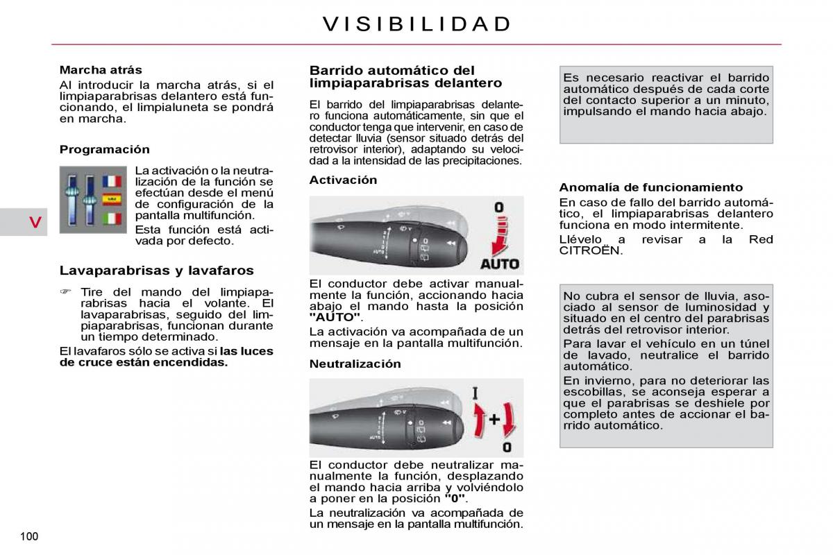 Citroen C4 Picasso I 1 owners manual manual del propietario / page 109