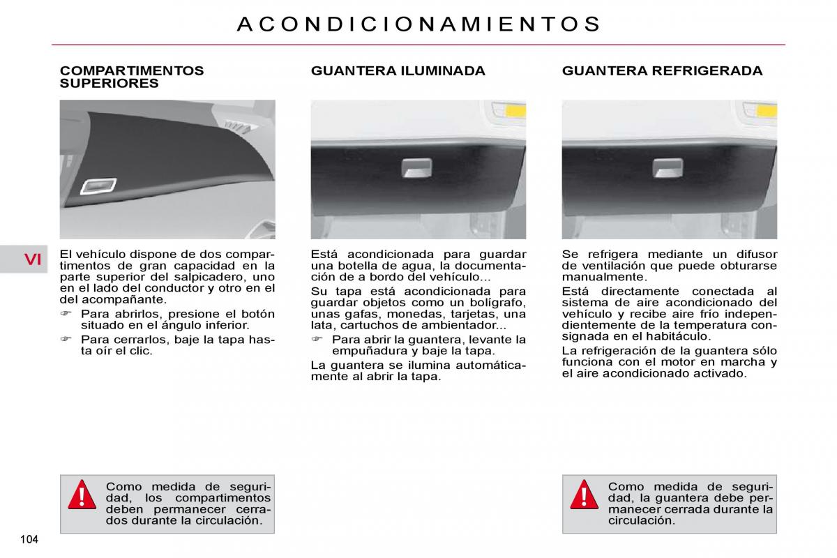 Citroen C4 Picasso I 1 owners manual manual del propietario / page 115