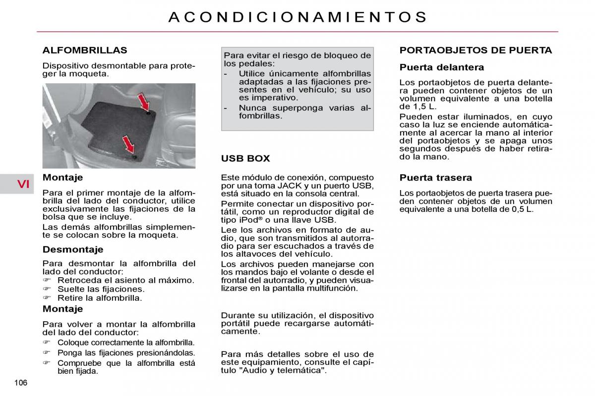 Citroen C4 Picasso I 1 owners manual manual del propietario / page 117