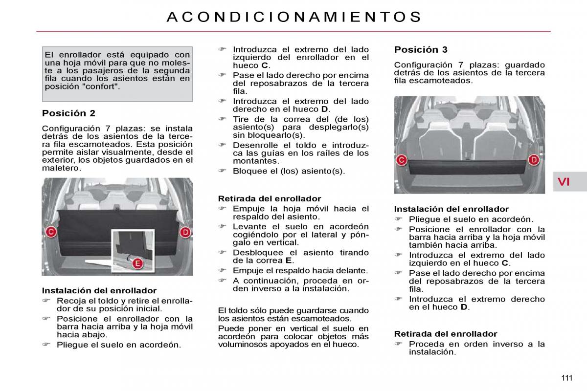 Citroen C4 Picasso I 1 owners manual manual del propietario / page 128