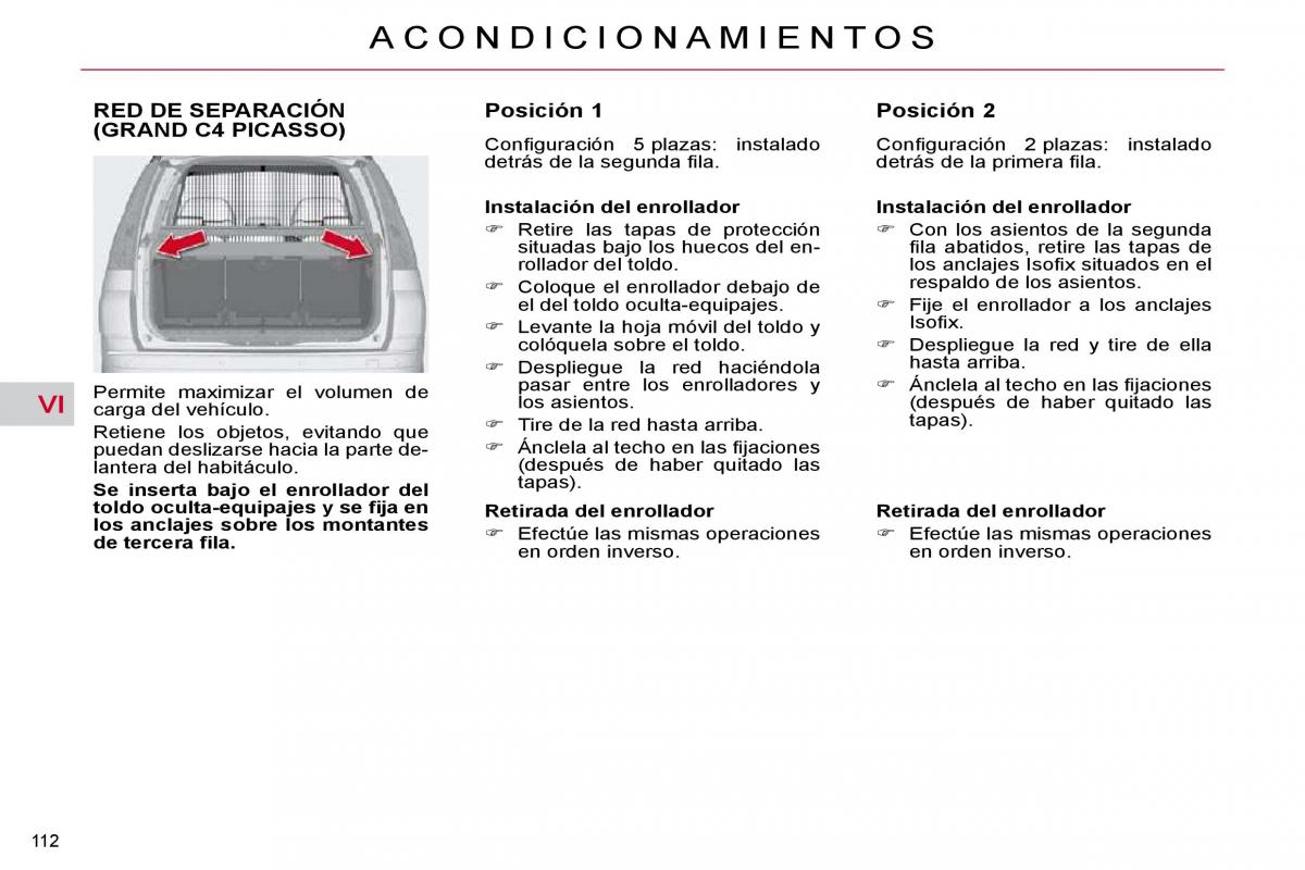 Citroen C4 Picasso I 1 owners manual manual del propietario / page 129