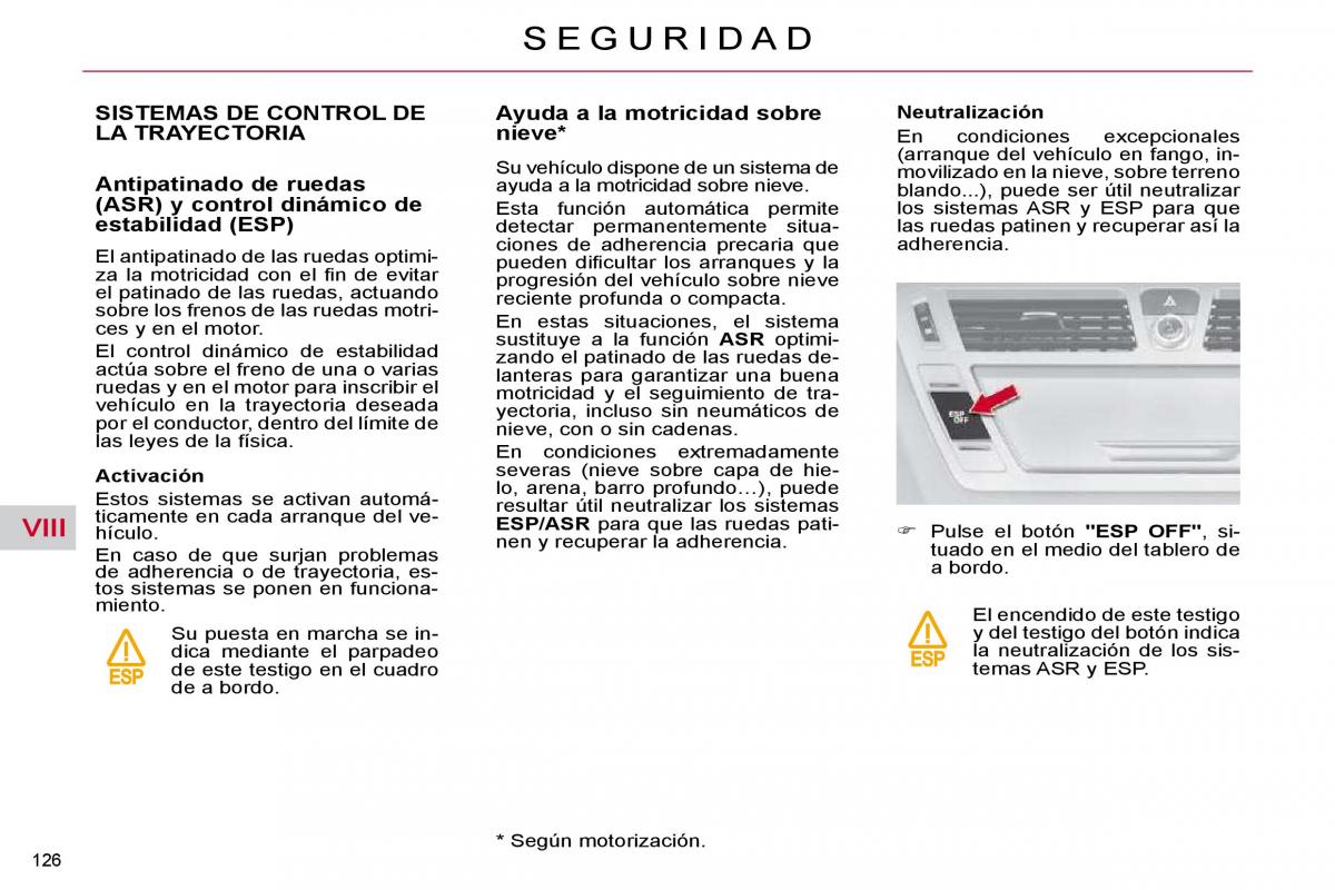 Citroen C4 Picasso I 1 owners manual manual del propietario / page 151