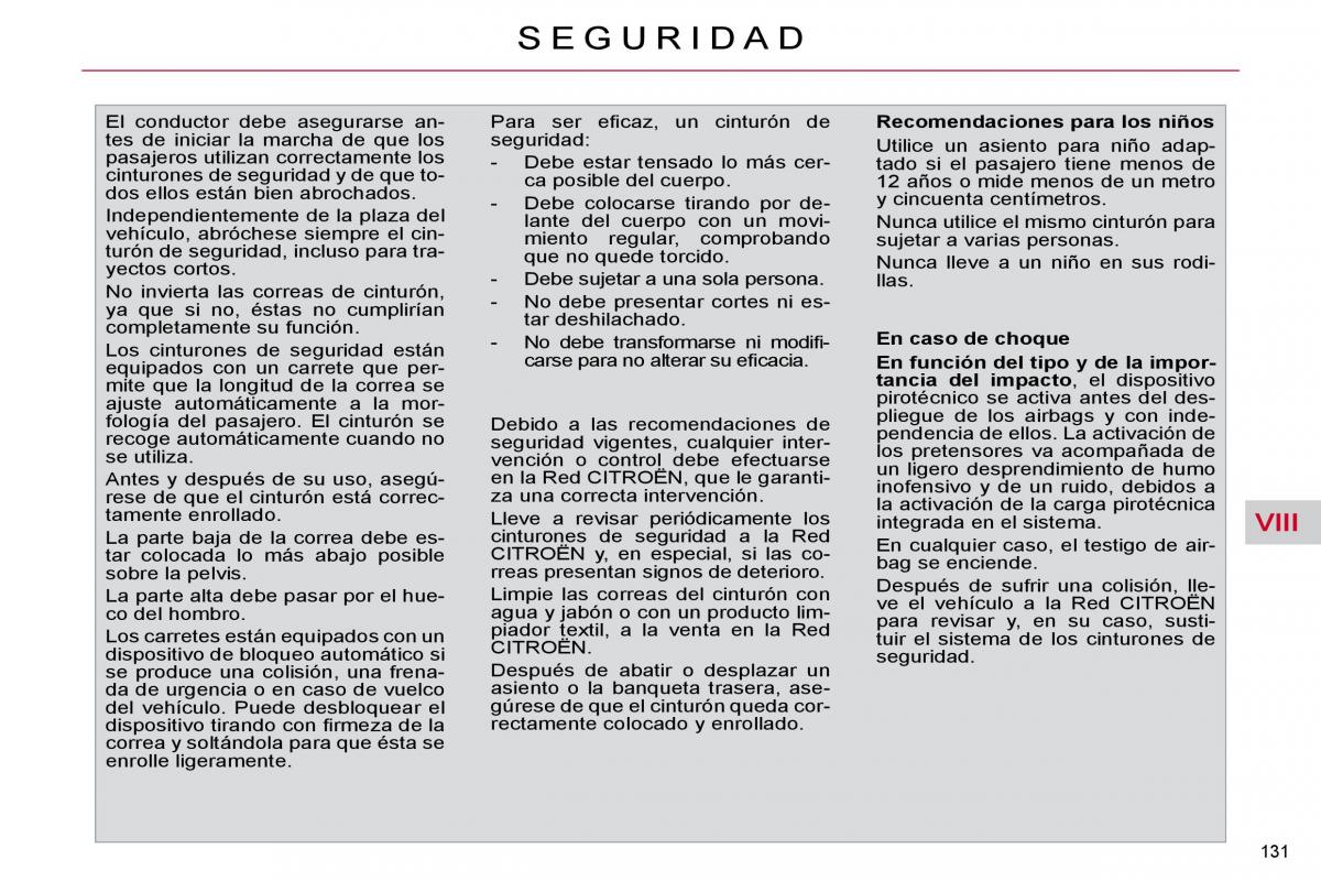 Citroen C4 Picasso I 1 owners manual manual del propietario / page 156