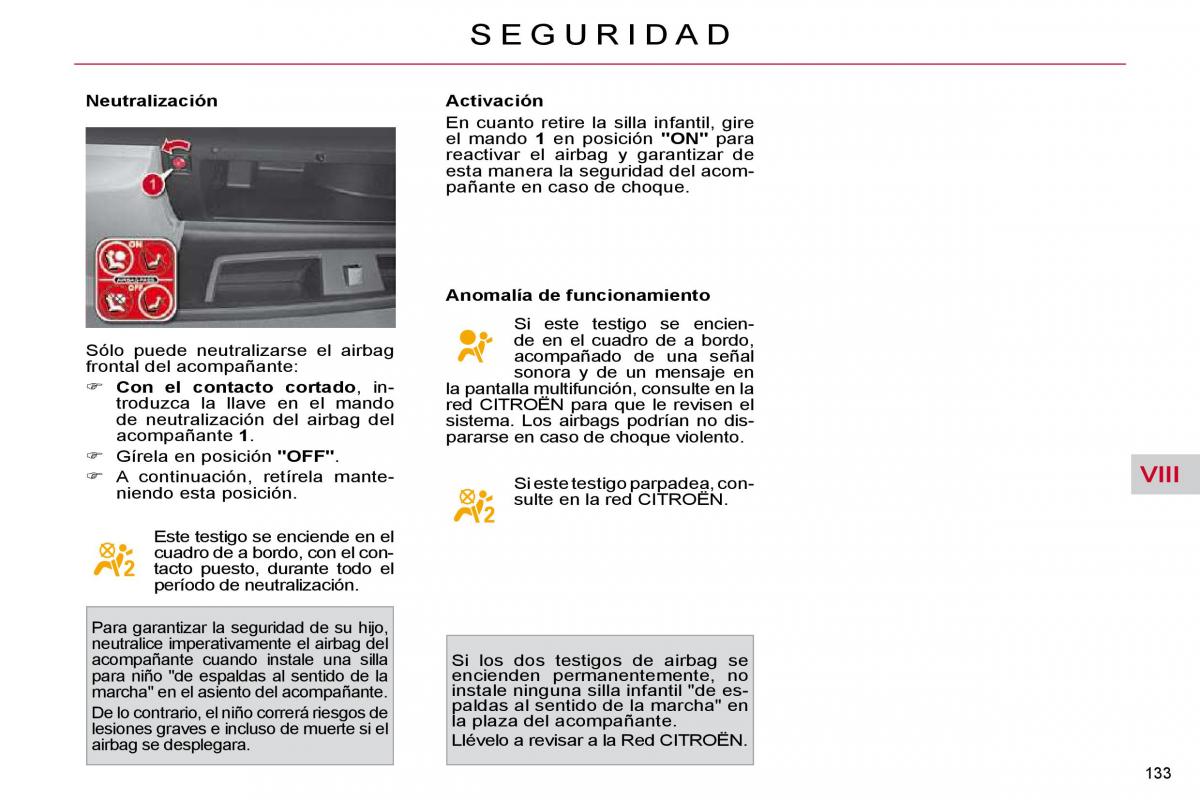 Citroen C4 Picasso I 1 owners manual manual del propietario / page 158