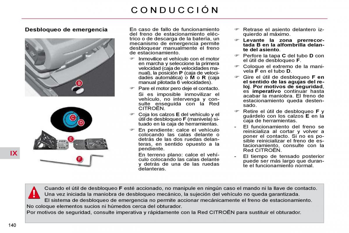 Citroen C4 Picasso I 1 owners manual manual del propietario / page 166