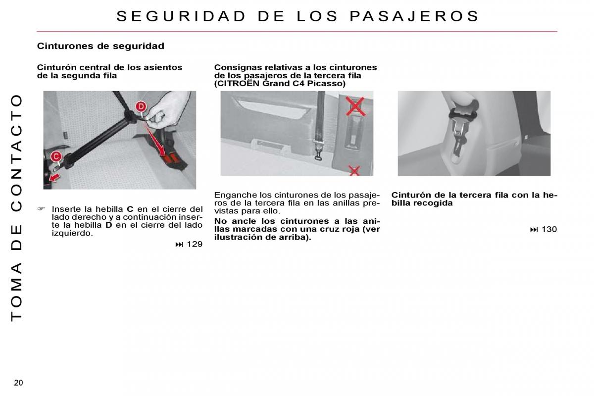 Citroen C4 Picasso I 1 owners manual manual del propietario / page 17