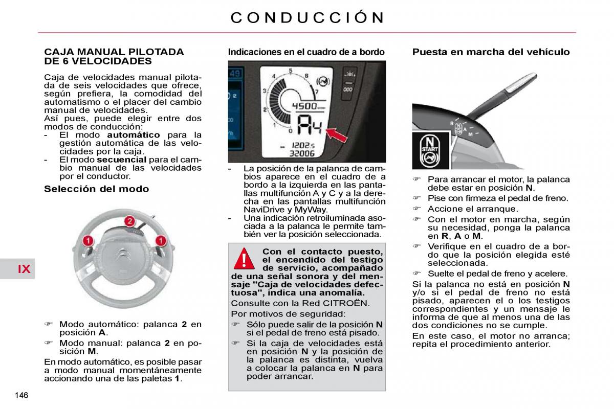 Citroen C4 Picasso I 1 owners manual manual del propietario / page 172