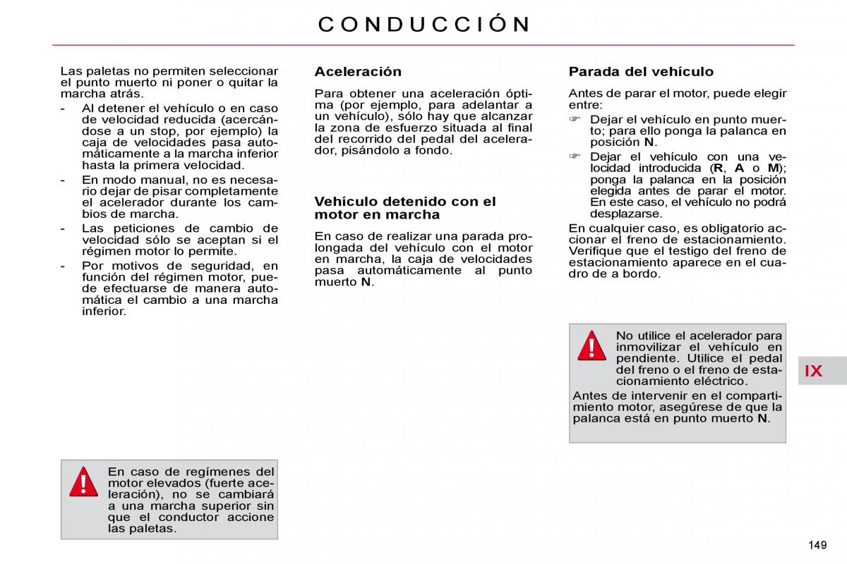 Citroen C4 Picasso I 1 owners manual manual del propietario / page 175