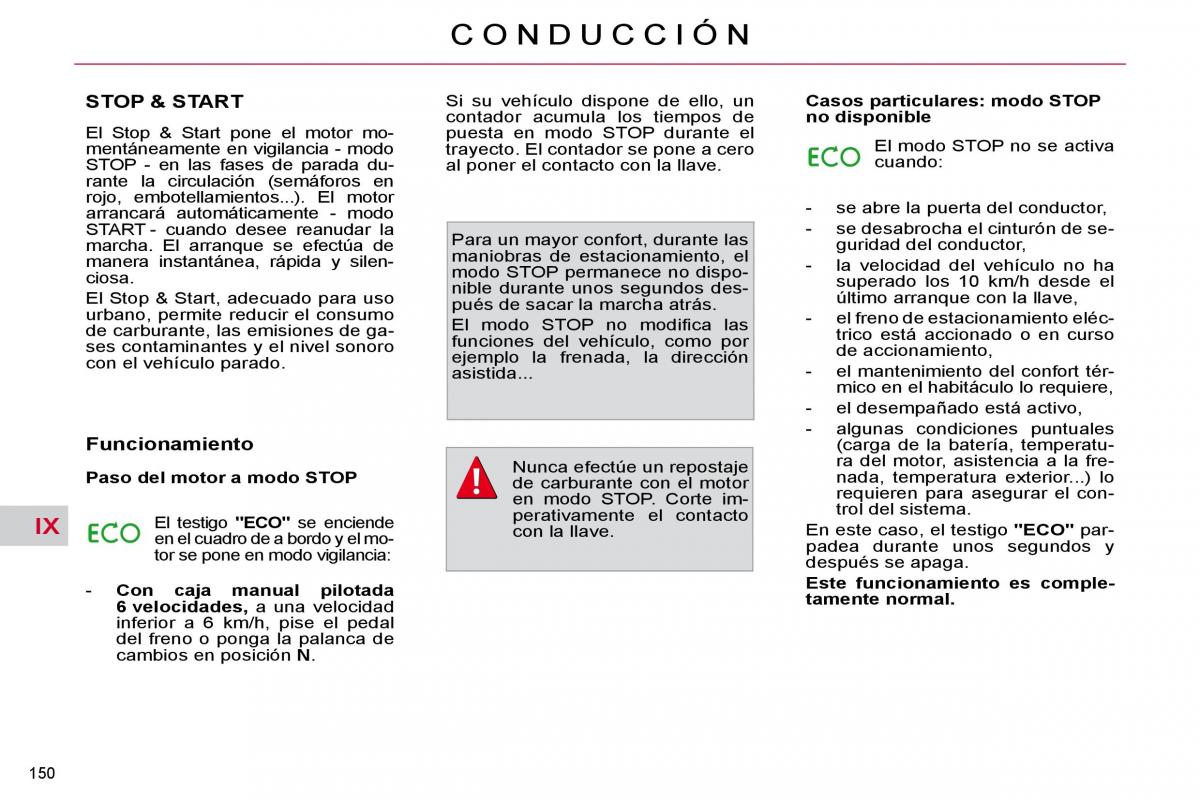 Citroen C4 Picasso I 1 owners manual manual del propietario / page 176