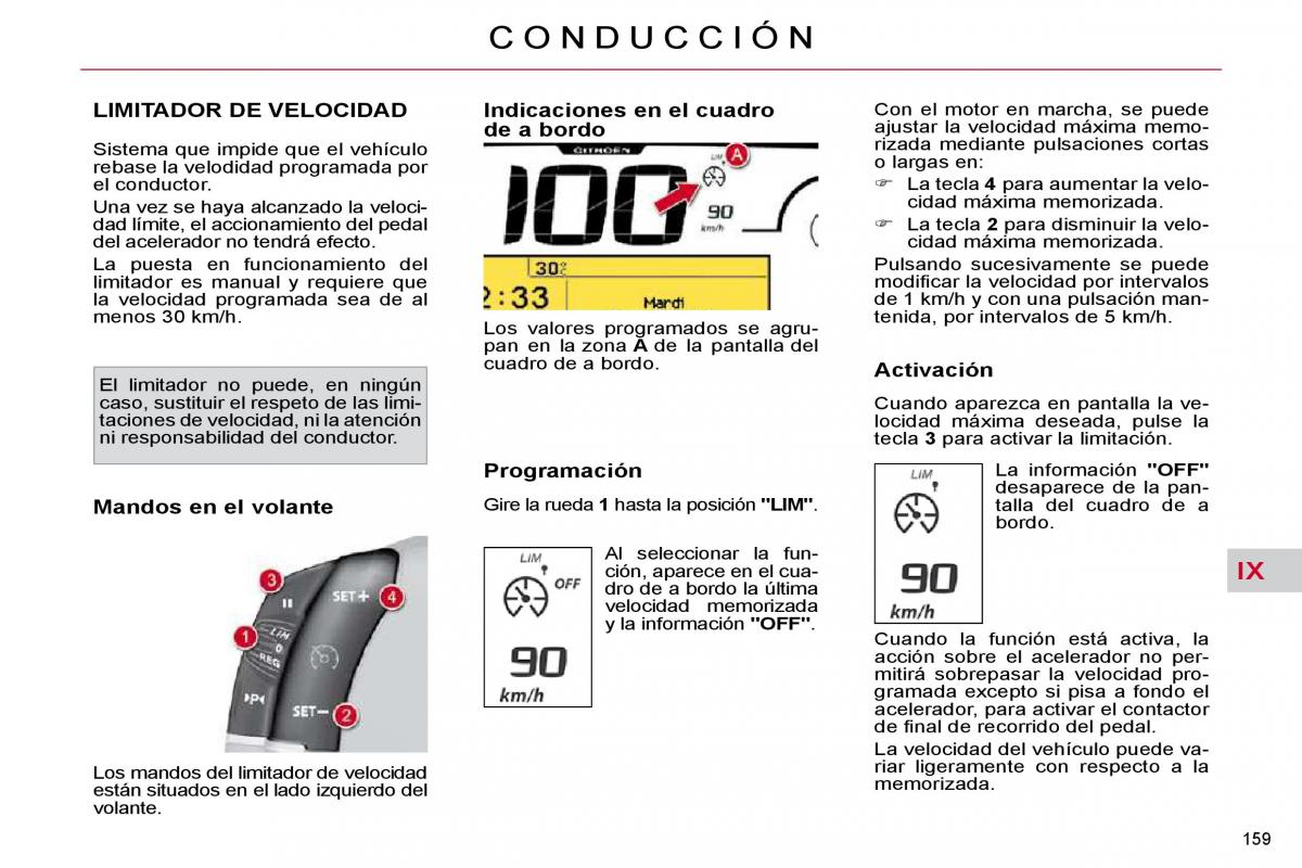 Citroen C4 Picasso I 1 owners manual manual del propietario / page 185