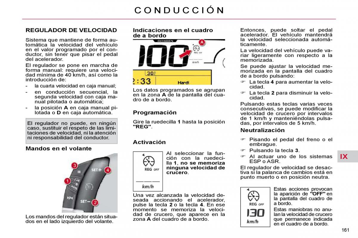 Citroen C4 Picasso I 1 owners manual manual del propietario / page 187