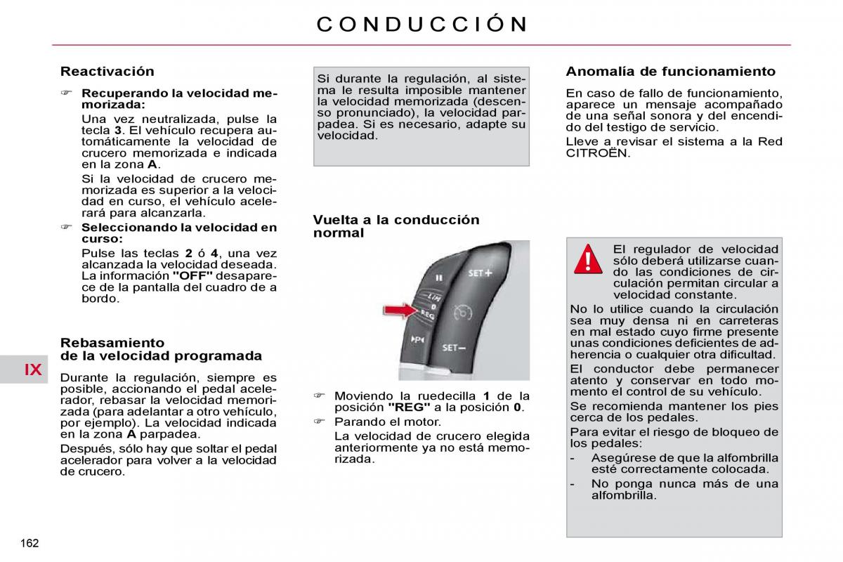 Citroen C4 Picasso I 1 owners manual manual del propietario / page 188