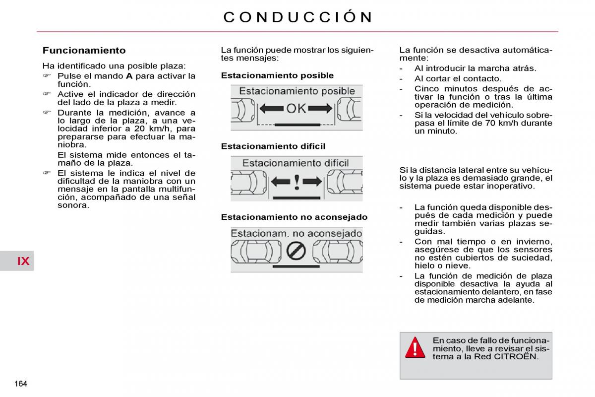 Citroen C4 Picasso I 1 owners manual manual del propietario / page 190