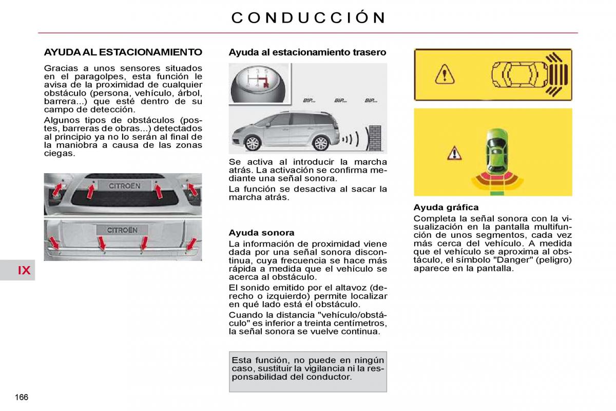 Citroen C4 Picasso I 1 owners manual manual del propietario / page 192