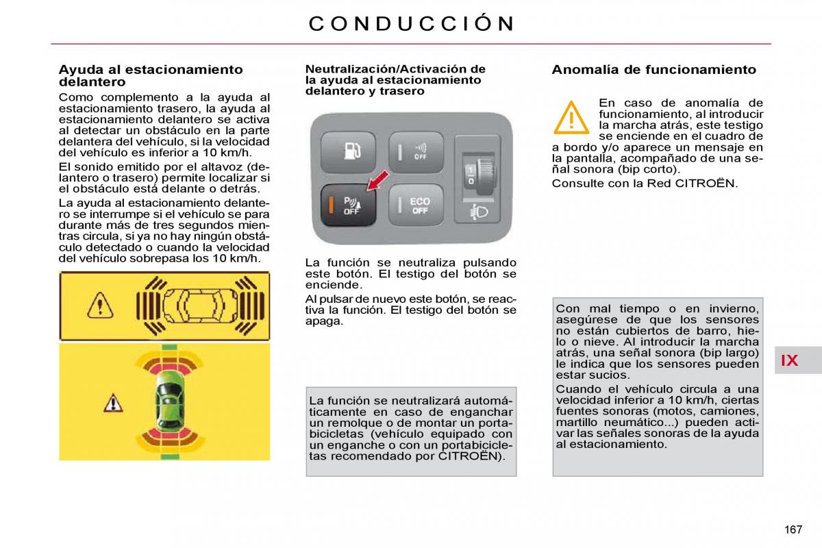 Citroen C4 Picasso I 1 owners manual manual del propietario / page 193