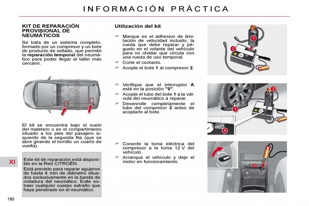 Citroen C4 Picasso I 1 owners manual manual del propietario / page 205