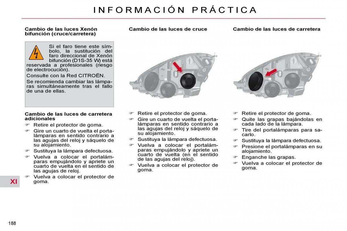 Citroen C4 Picasso I 1 owners manual manual del propietario / page 214