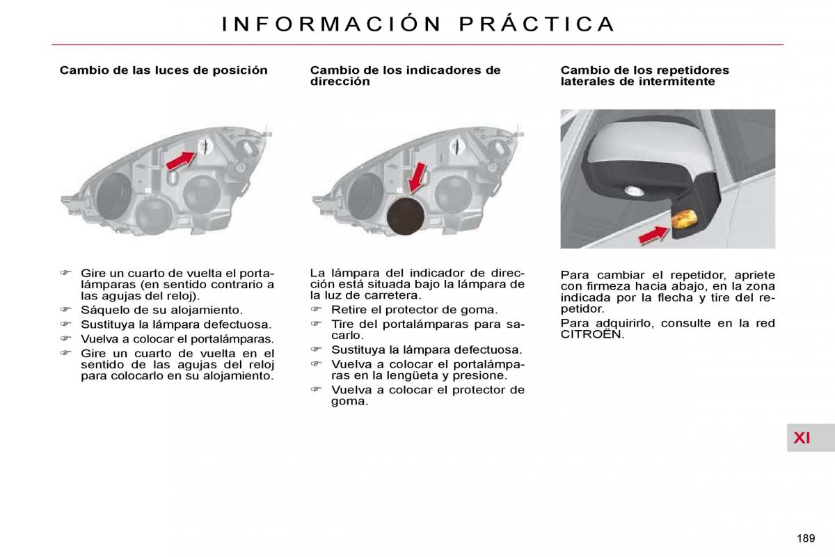 Citroen C4 Picasso I 1 owners manual manual del propietario / page 215