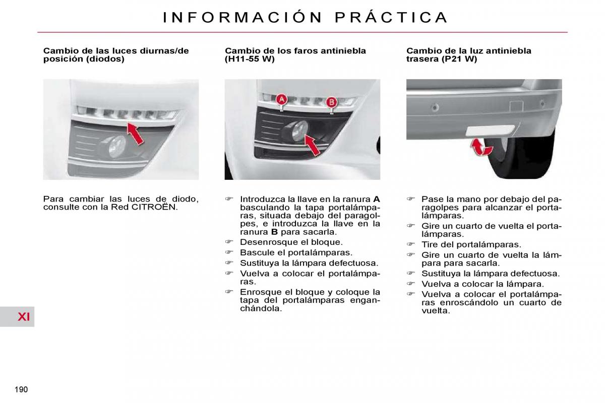 Citroen C4 Picasso I 1 owners manual manual del propietario / page 216