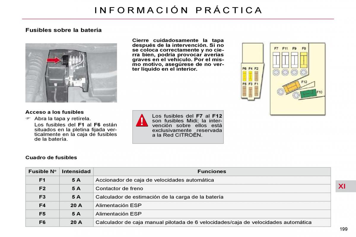 Citroen C4 Picasso I 1 owners manual manual del propietario / page 227