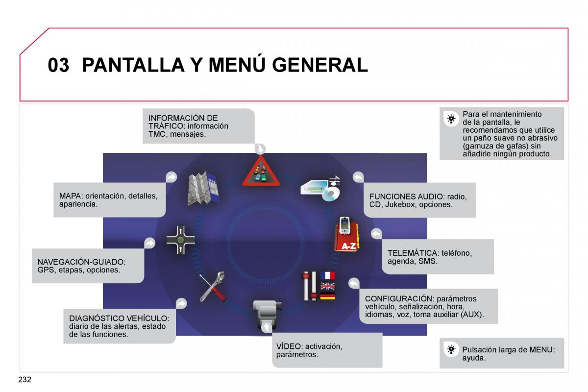 Citroen C4 Picasso I 1 owners manual manual del propietario / page 258