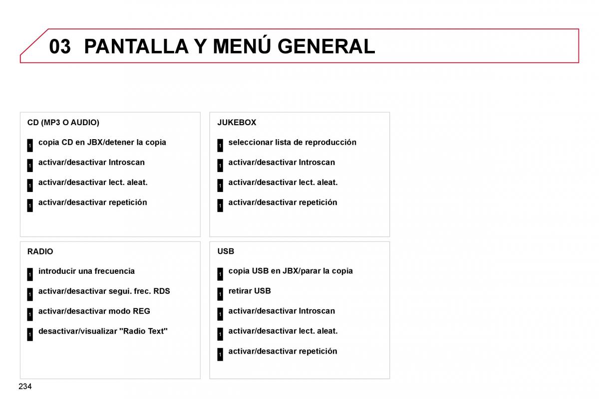 Citroen C4 Picasso I 1 owners manual manual del propietario / page 260